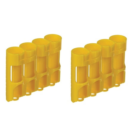 PowerPax SlimLine 4 AA Battery Caddy - Yellow TWO PACK